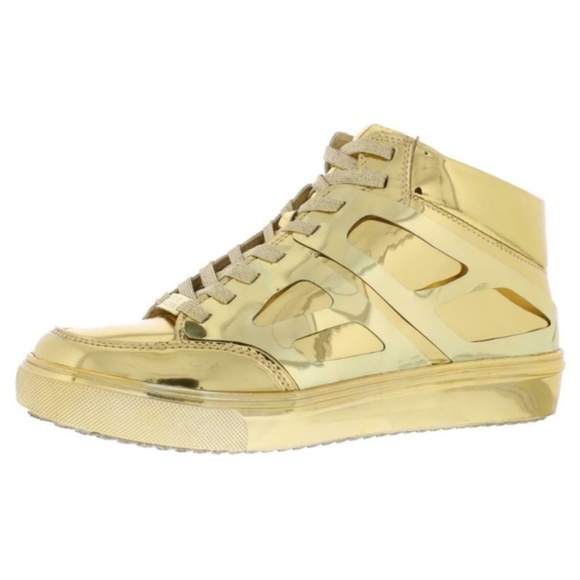 Steven By Steve Madden Shoes - STEVE MADDEN TWO TONE GOLD LACE SNEAKER 8